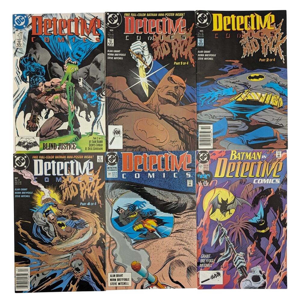 Detective Comics Lot 6 Issues 599 604 605 607 611 621 DC Batman Mud Pack Arc